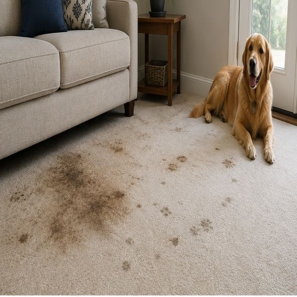 Pet Accidents & Spots before cleaning